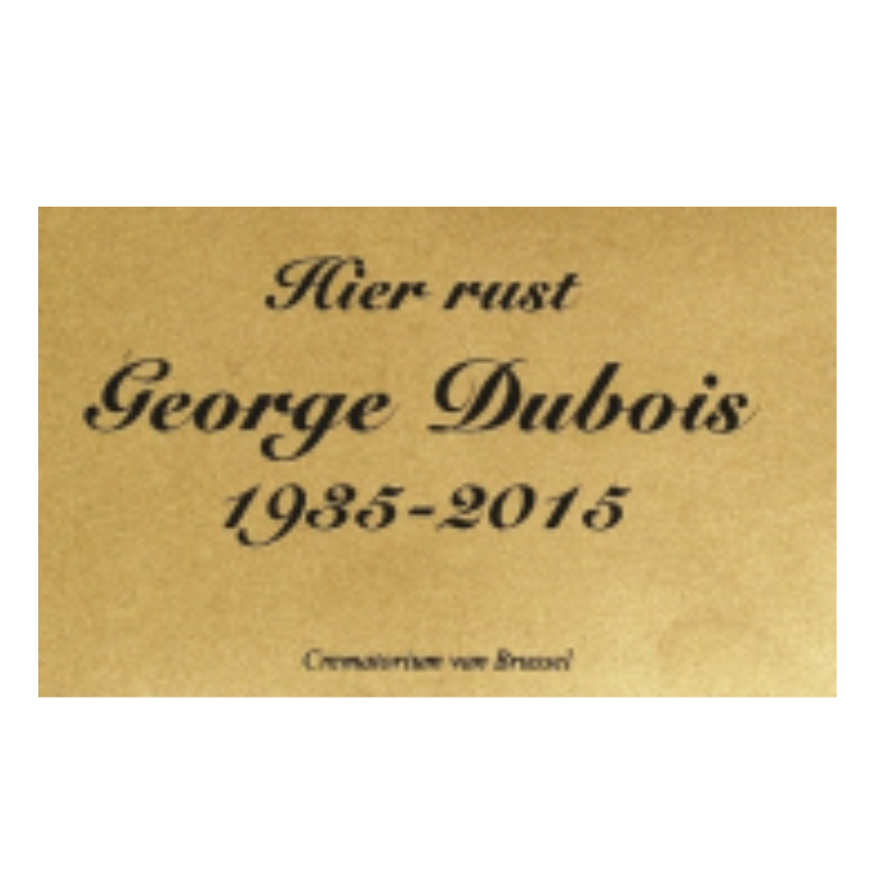 FPL05 Etiquette urne 80x50mm or/noir