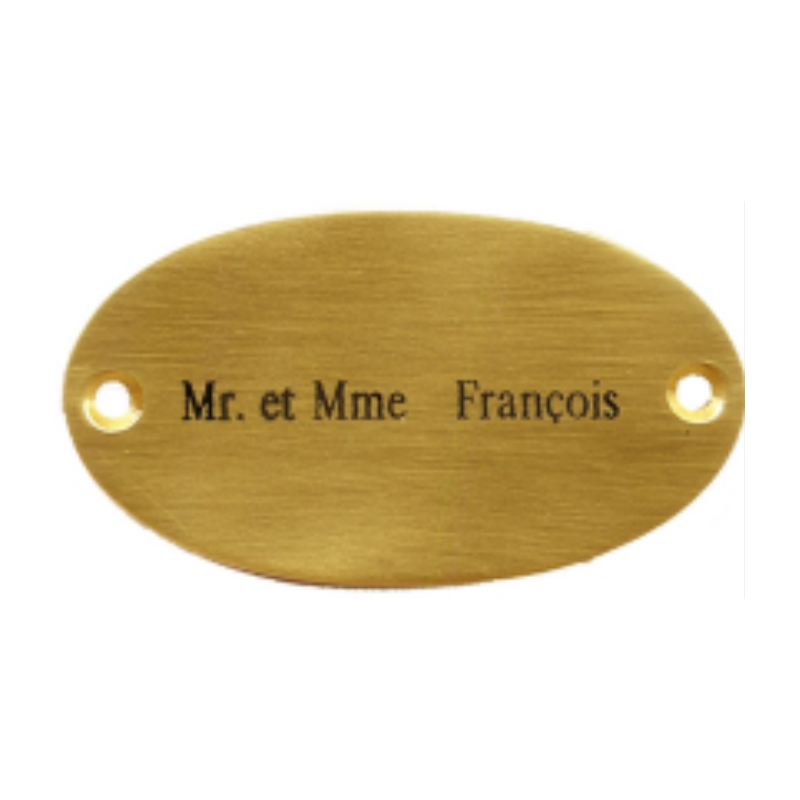 DPL1 Brass Doorpl 114 Oval S