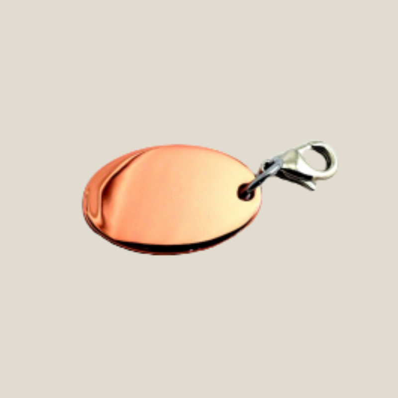 Keyh. Engravable tag oval rosé 20,6mm