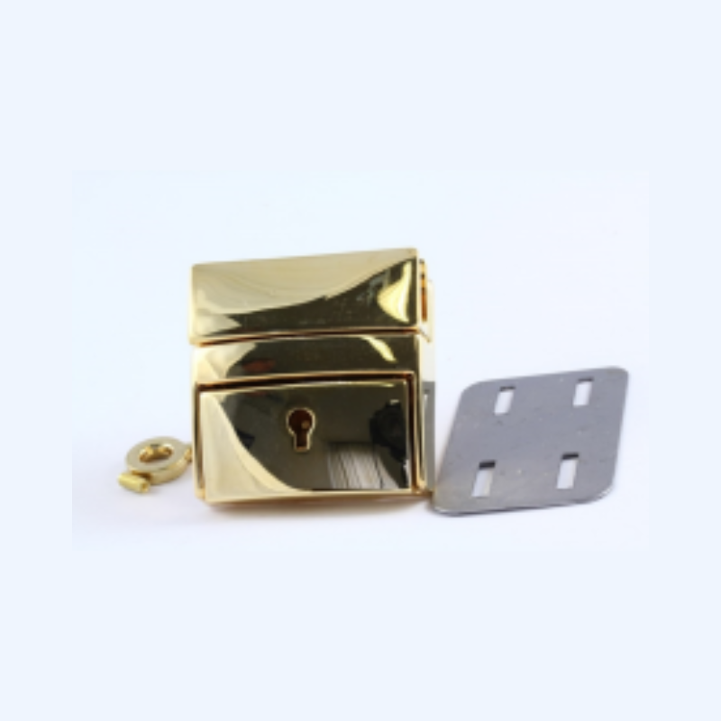 SQR LOCK W.PR GOLD 50x45MM