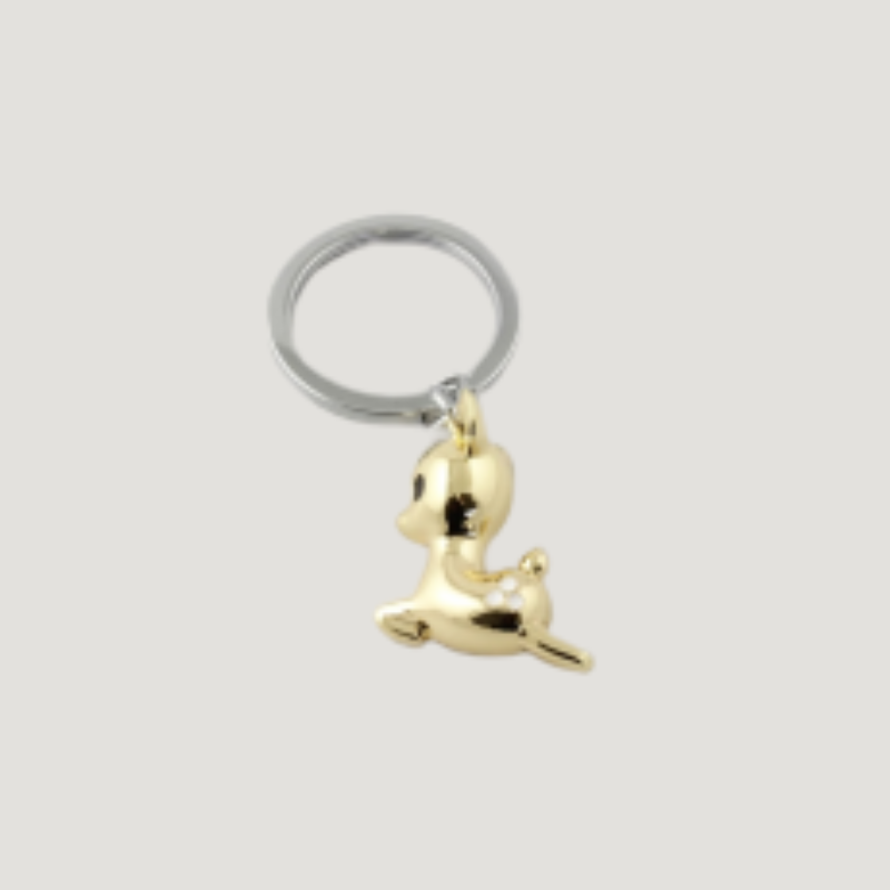 Keyh. Fallow deer gold shiny