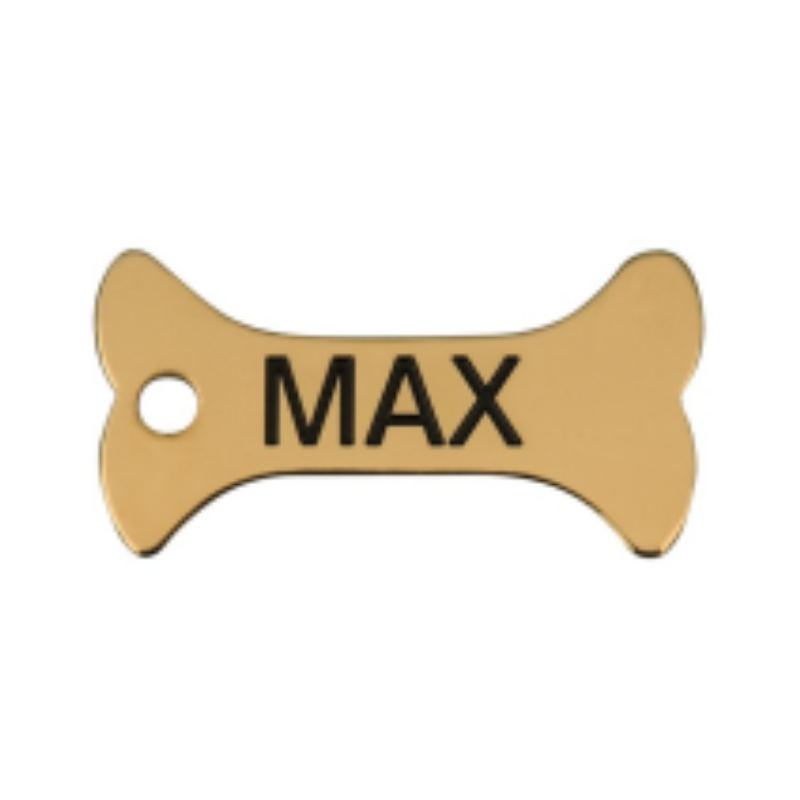 HKP8 Dog medal bone gold