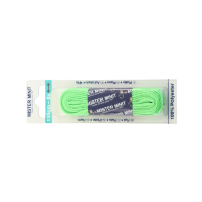 sneaker laces fluo green 130 cm x 1 cm