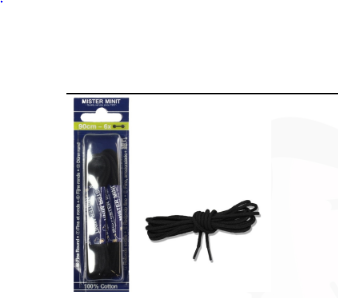 DUO LACES FINE ROUND BLACK 75 CM
