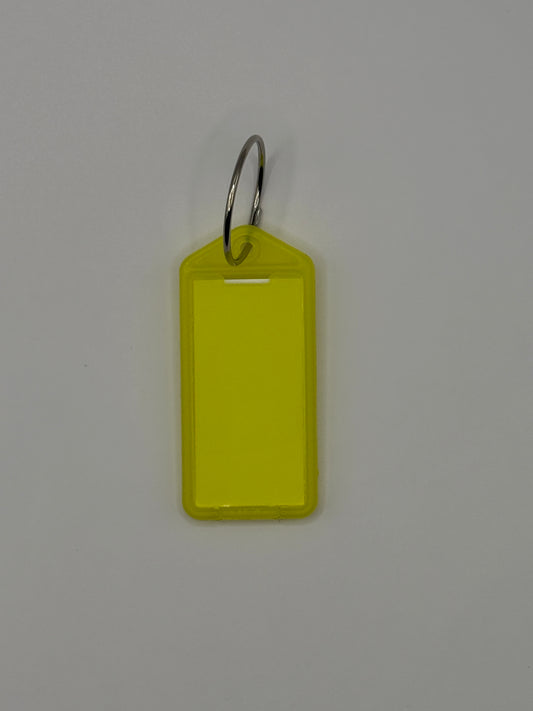 KEYLABEL PLASTIC FLUO YELLOW (10)