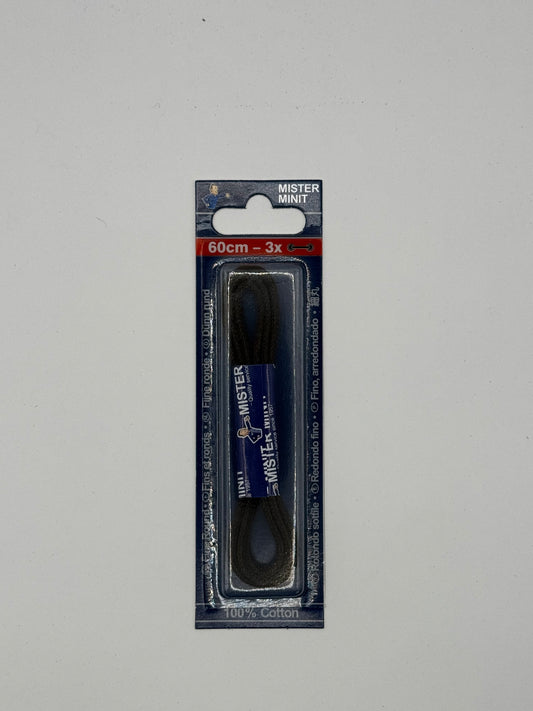 LACES FINE ROUND BROWN 60CM