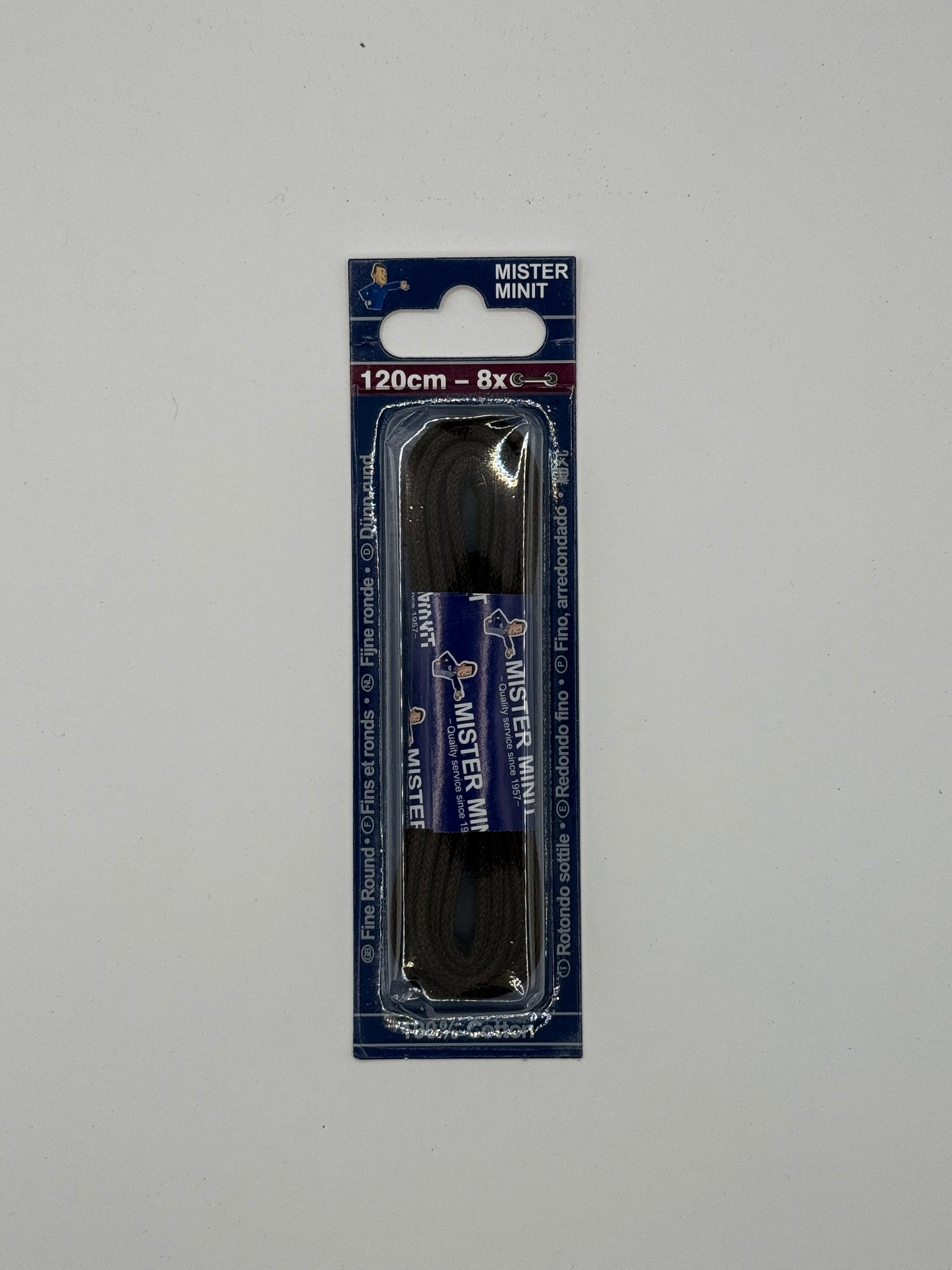 LACES FINE ROUND BROWN 120CM