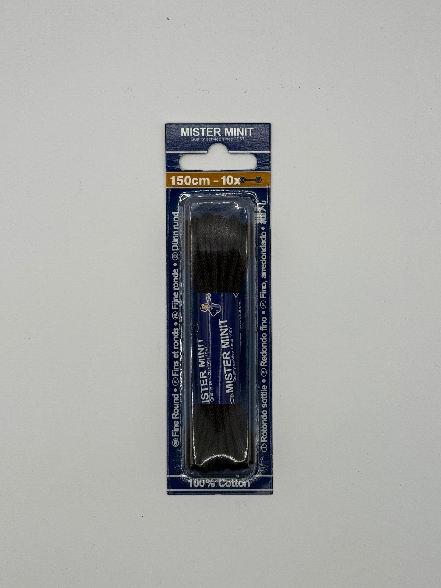 LACES FINE ROUND BROWN 150CM