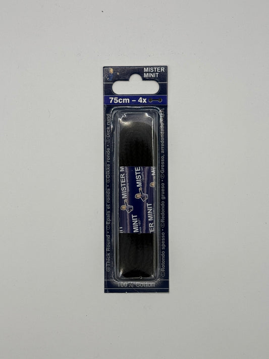 LACES THICK ROUND BLACK 75CM