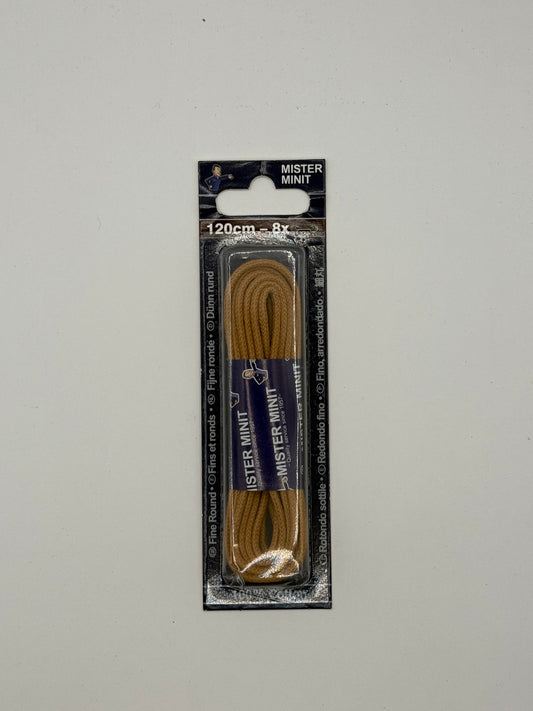 LACES FINE ROUND BEIGE 120CM