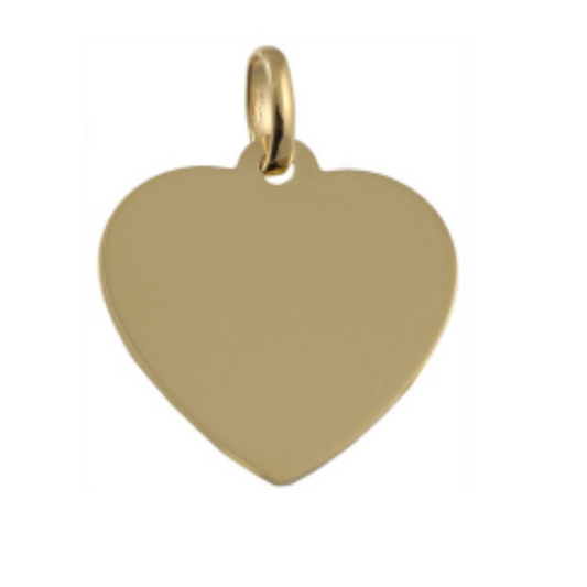 Heart pendant gold plat. 21x21