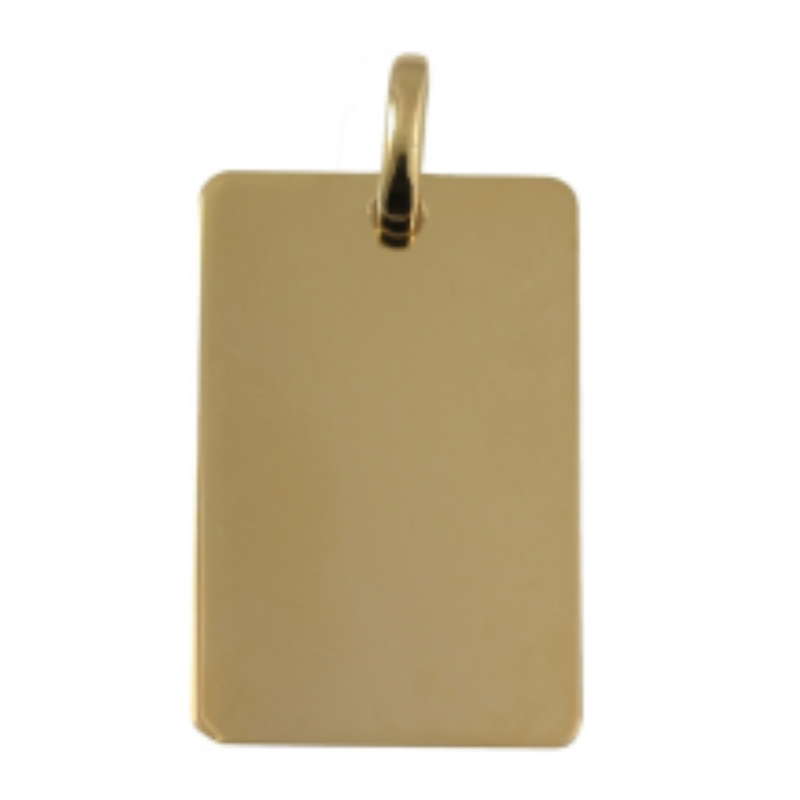 Rect. pendant gold plat. 16x26 7/10mm
