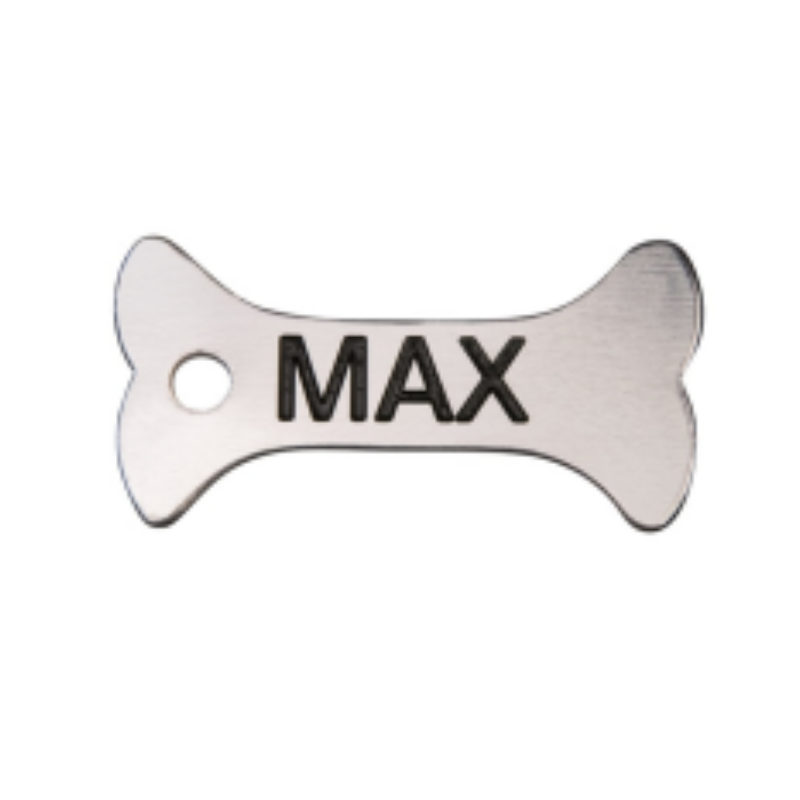 HKP7 dog medal bone silver