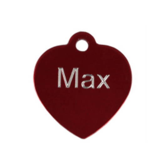 HKP11 Pet tag red heart medium