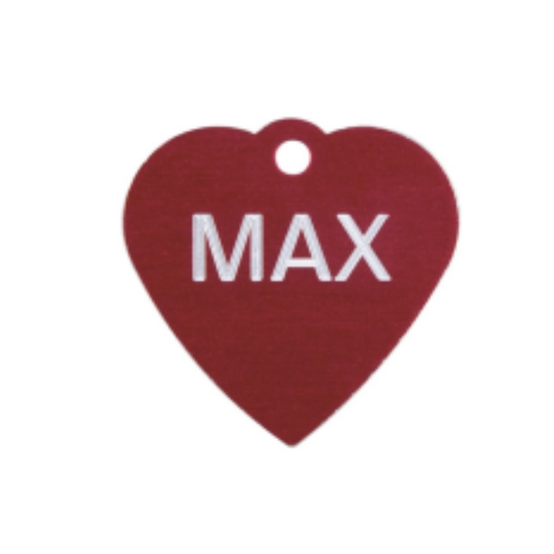 HKP12 Pet tag red heart large